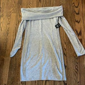Express off the shoulder fitter sweater dress